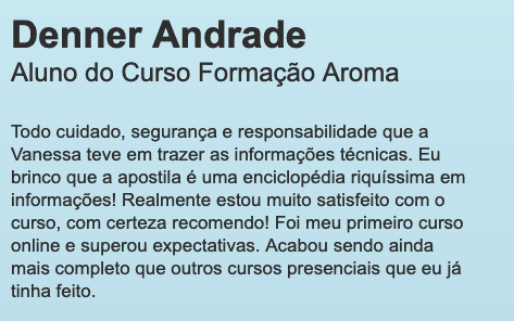 Formacao Aroma da Vanessa Puton